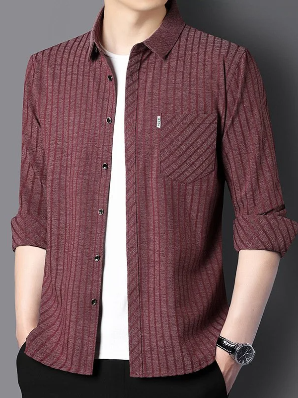 남성 비즈니스 캐주얼 긴팔 셔츠