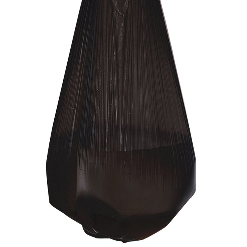 使い捨て厚めのゴミ袋家庭用スポットカットの黒いビニール袋です