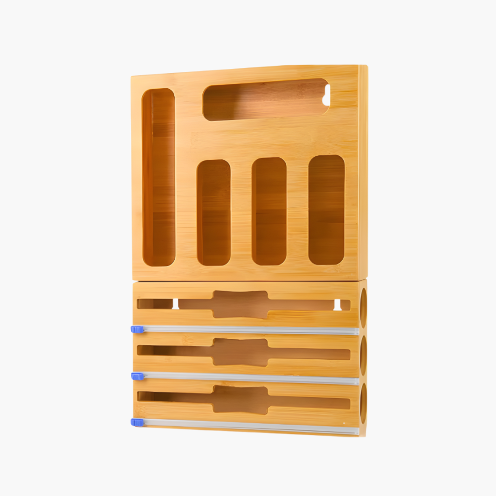 대나무 비닐 랩 보관함