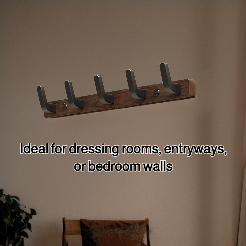 Punch-free clothes hanger behind the entrance door
