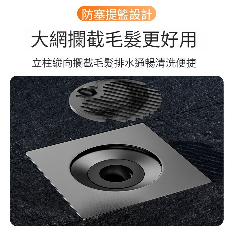 不鏽鋼地漏防臭翻新貼內芯下水神器浴室陽台通用排水管防蟲防溢水