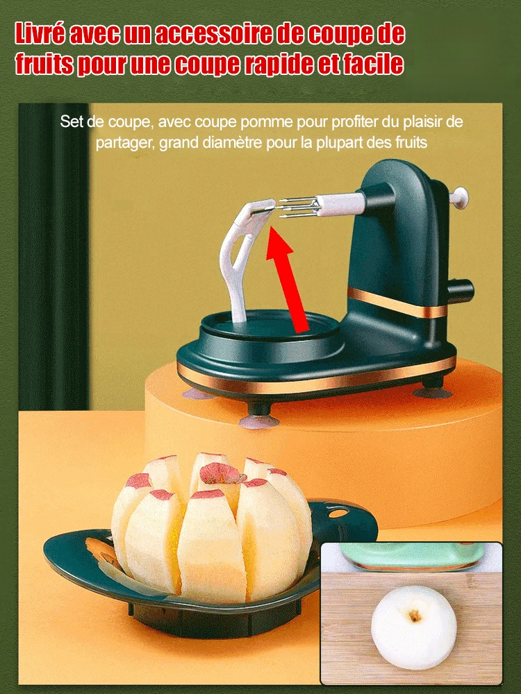 Éplucheur de fruits à manivelle