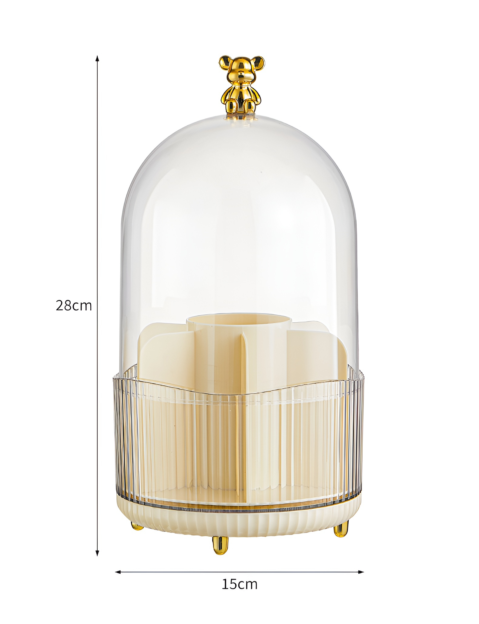 おしゃれなクマ柄の化粧品整理ボックス