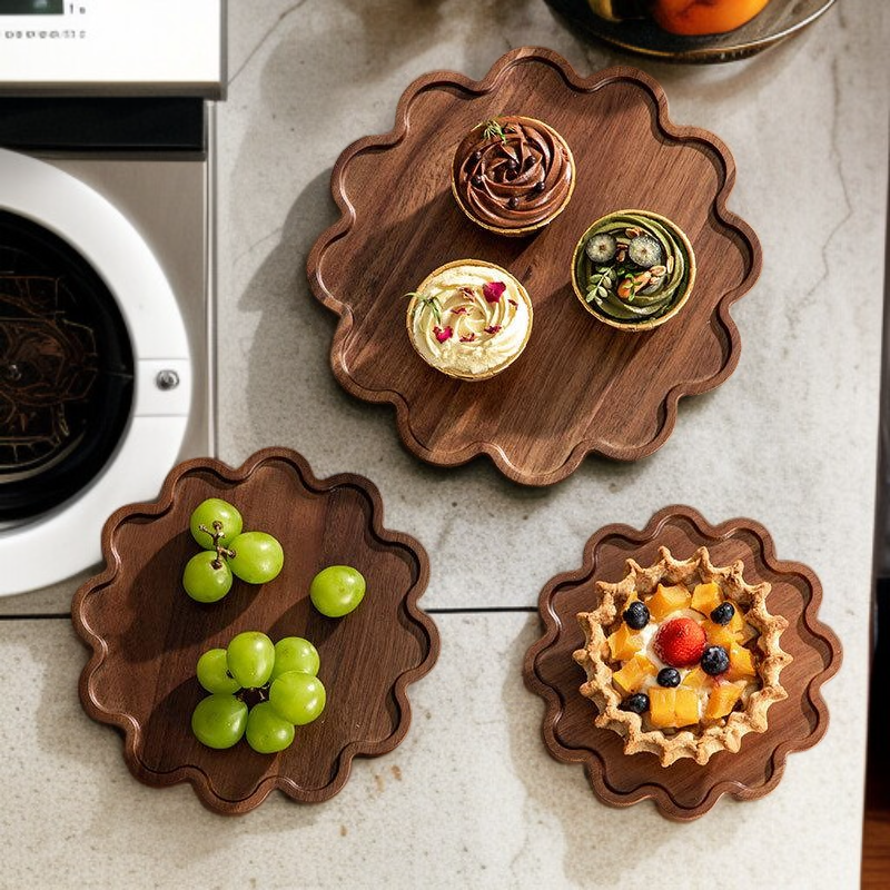 나무 원형 팔레트