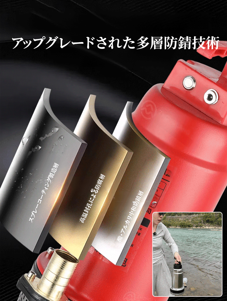 【30倍強圧】大出力直流潜水ポンプ