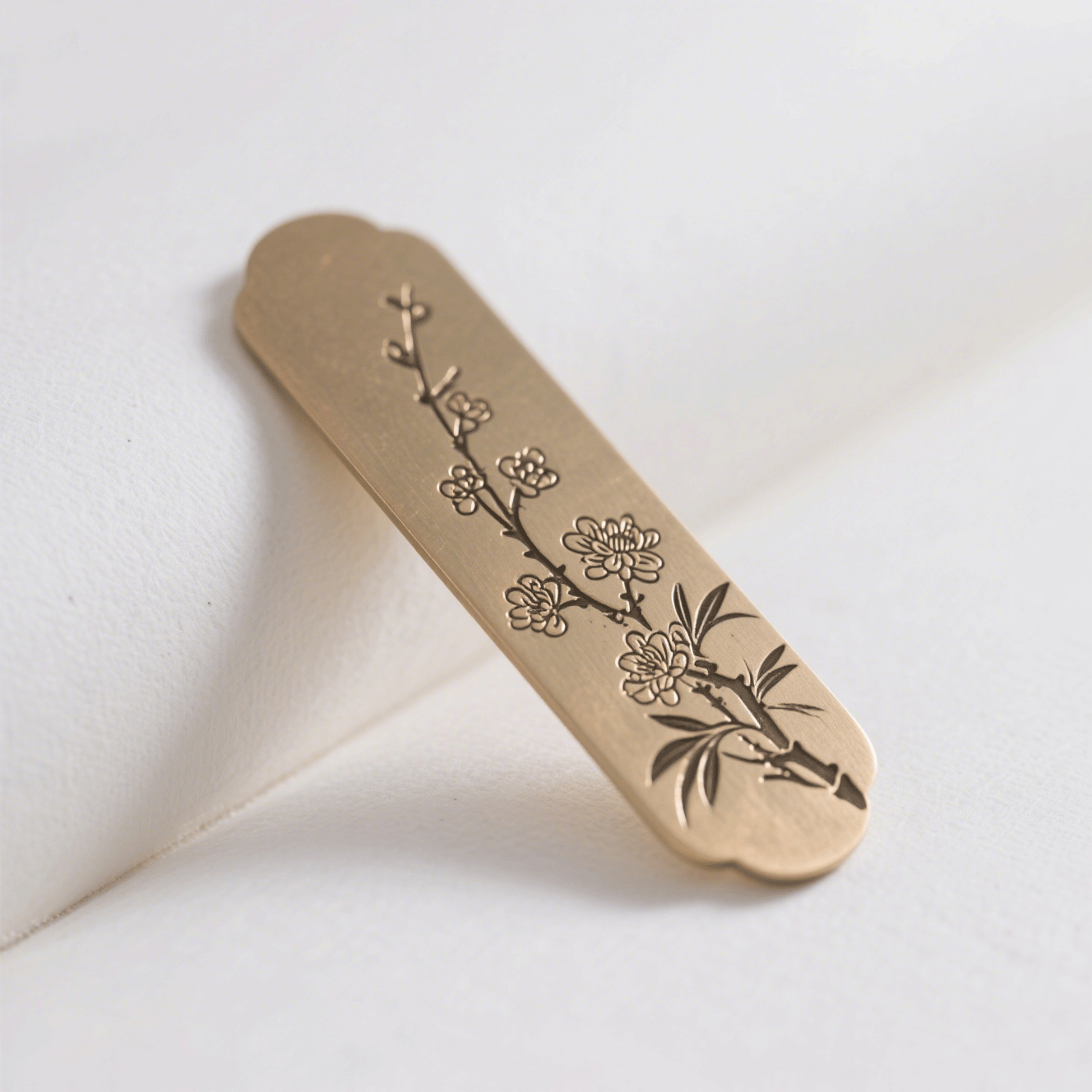 Marcador de Libros de Cobre Pulido con Detalles Grabados(paquete de 2)