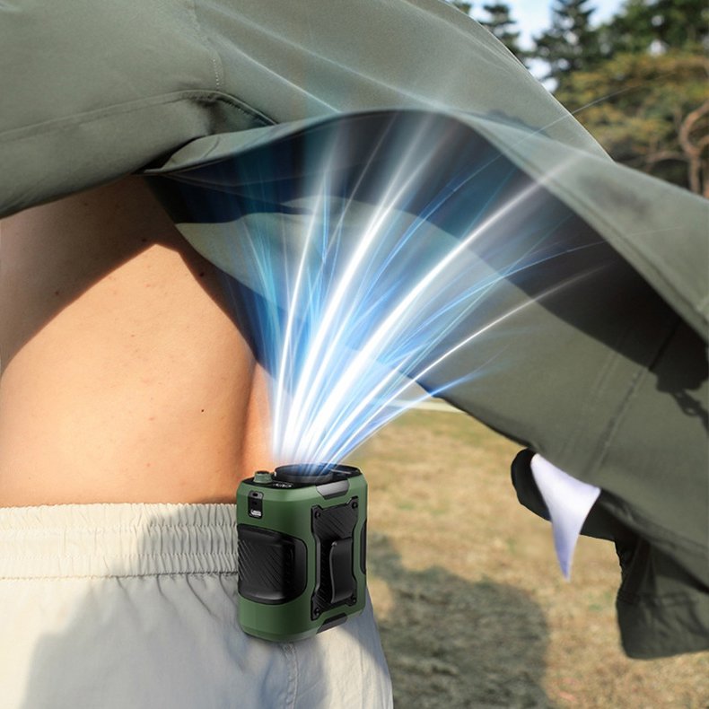 新しいスタイルの腰掛けファン屋外USBパワーバンク小型ファンデュアル目的大型風力ミニ腰掛けファンパワーバンク照明