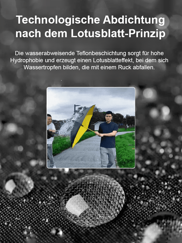 【1,3 m sturmfeste 12-Rippen】vollautomatischer Vinyl-Sonnen- und Regen-Schirm