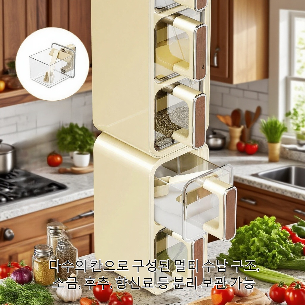 새로운 다중 칸 벽걸이 조미료통
