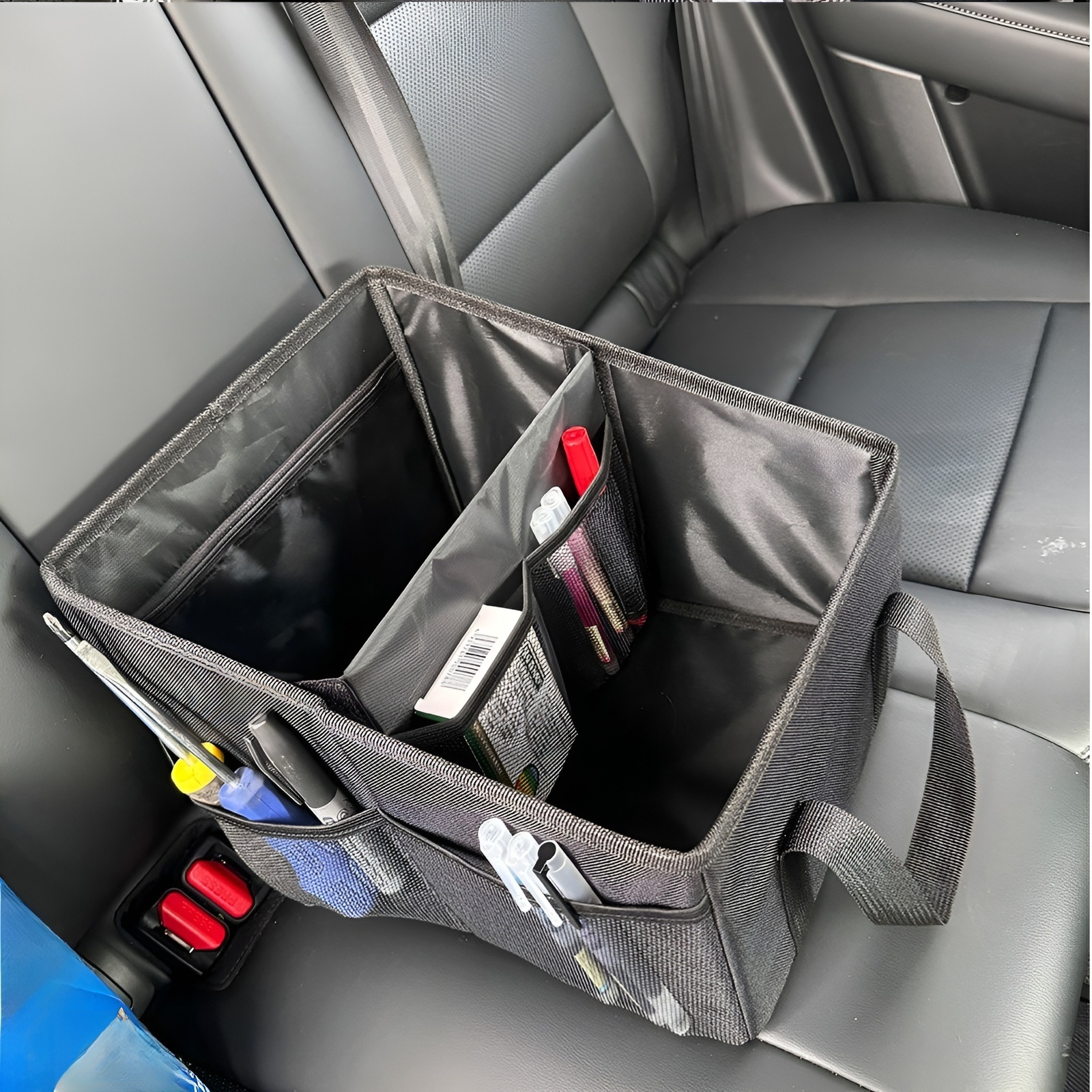 カーシート収納ボックス 大容量 折りたたみ式収納ボックス 多機能ツールボックス カー用品