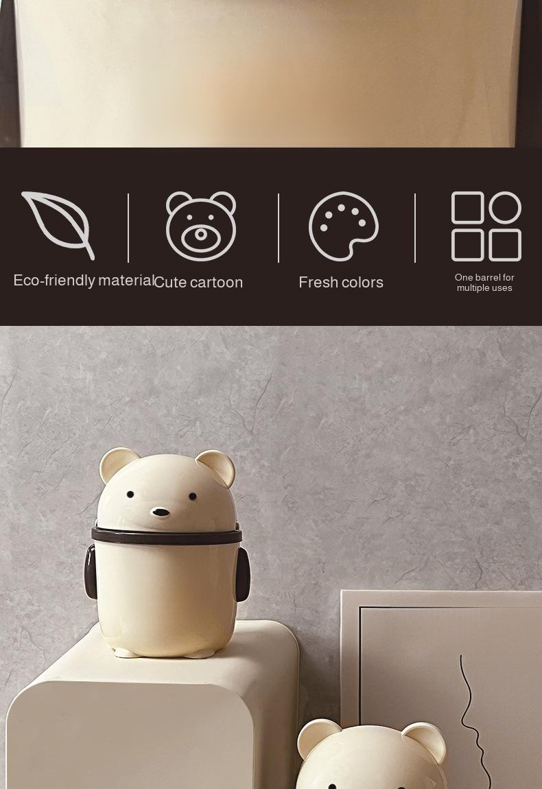Minimalist desktop storage bin for stationery