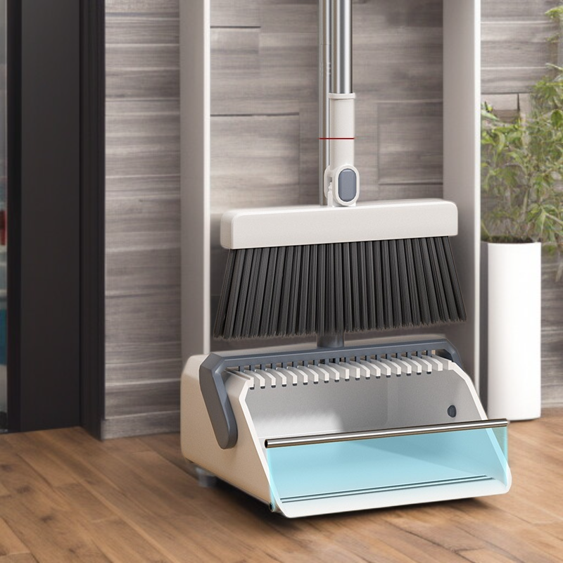 가정용 라지 두꺼운 빗자루 세트 편리한 수납 리린 접이식 쓰레받기 내구 쓰레받기 세트 두꺼운 쓰레받기 세트