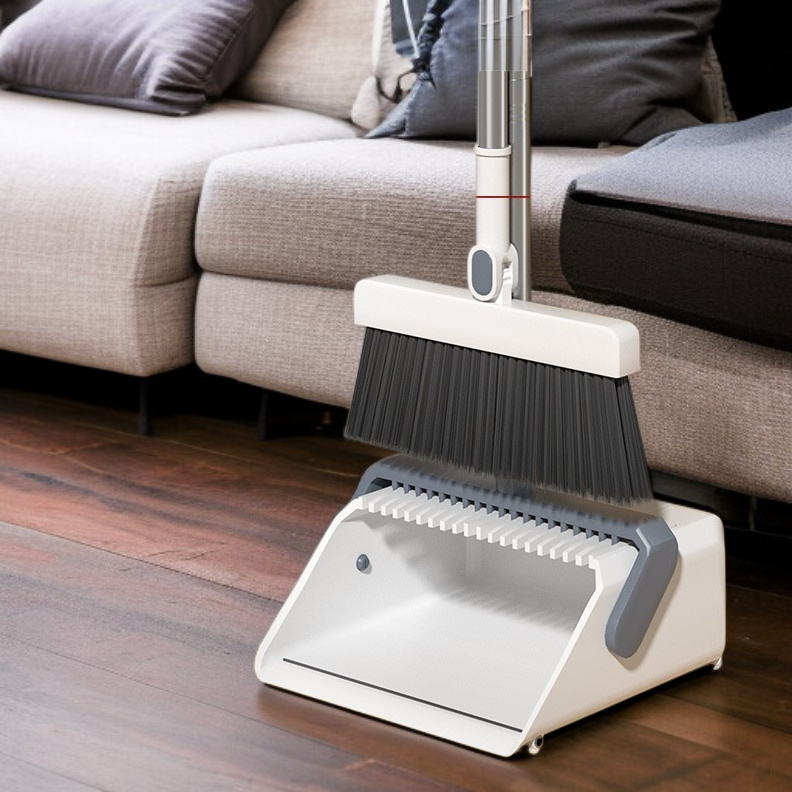 가정용 라지 두꺼운 빗자루 세트 편리한 수납 리린 접이식 쓰레받기 내구 쓰레받기 세트 두꺼운 쓰레받기 세트