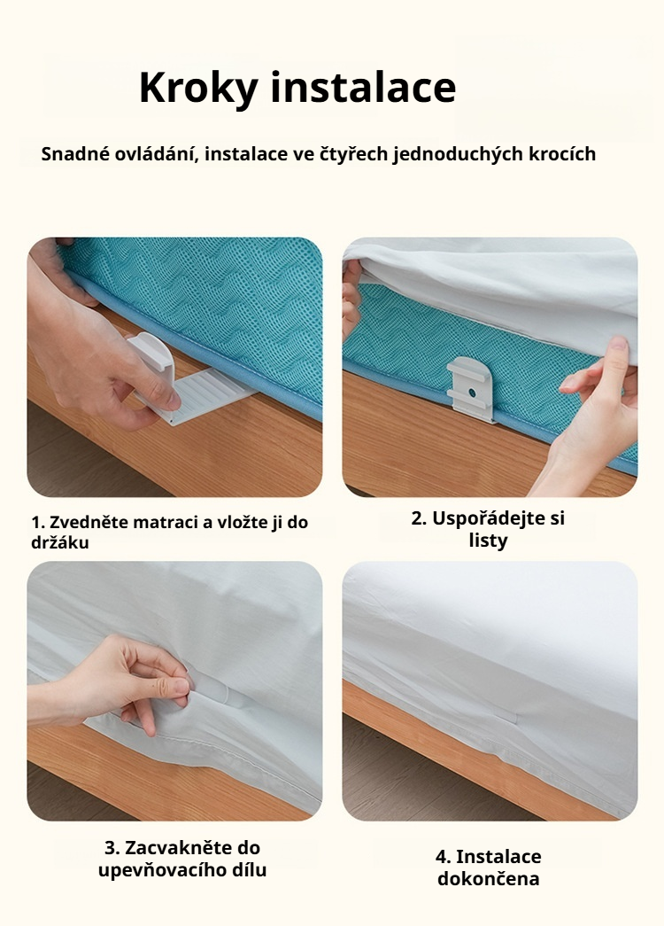 Ukázka použití držáku na přikrývku