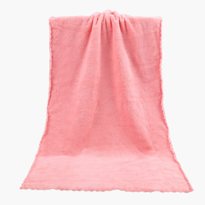 Coral fleece plain colored towel