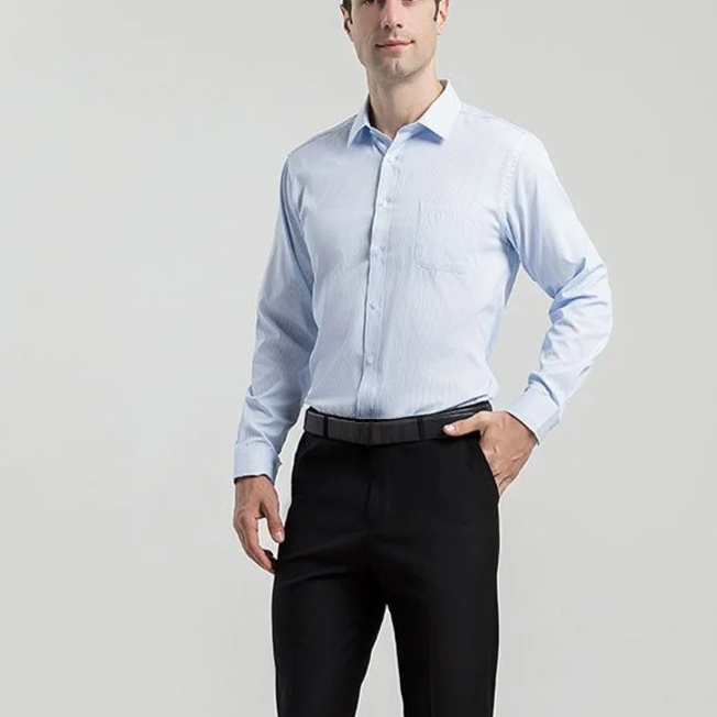 비즈니스 정장 셔츠 착용 예시