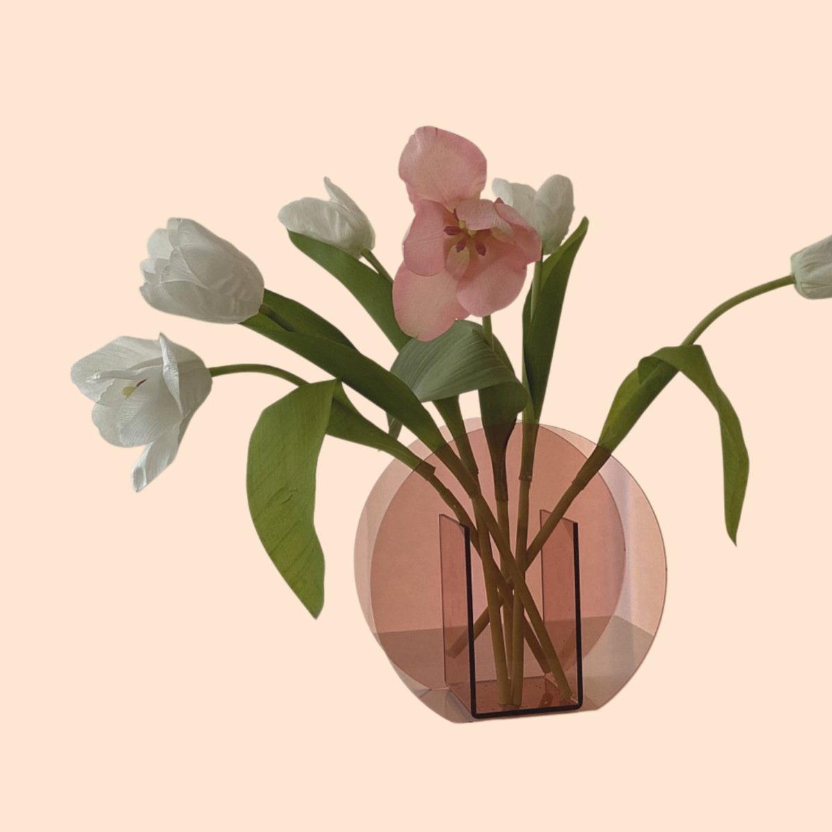 Simple acrylic art geometric vase