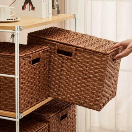 草を使った おしゃれな収納ボックス