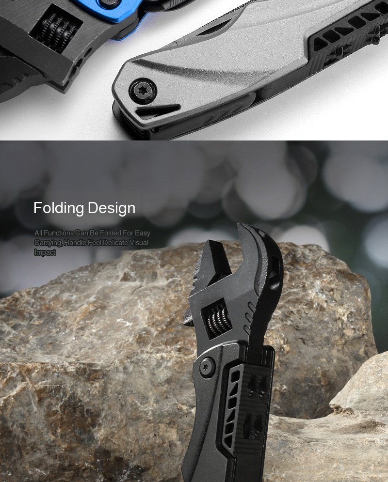 Compact camping wrench fits in your pocket