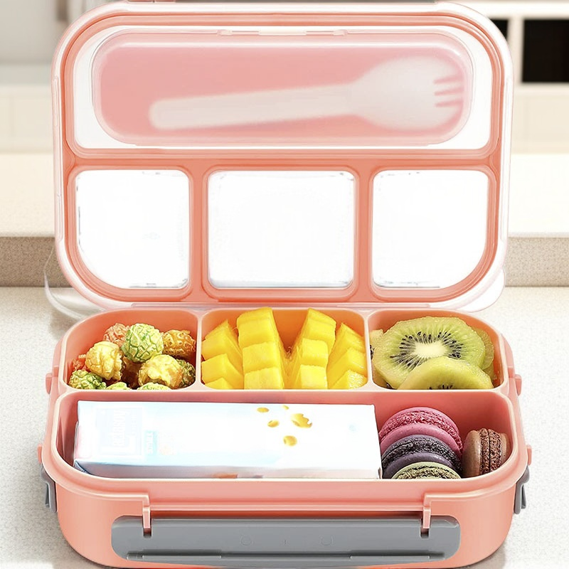 صندوق مقسم لحفظ الطعام الطازج قابل للاستخدام في الميكروويف