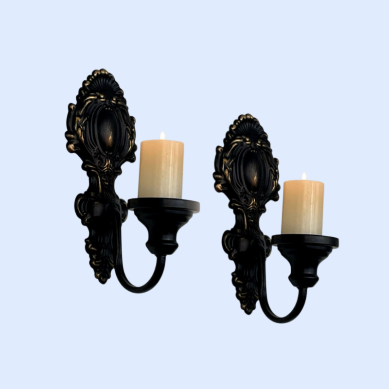 アメリカンスタイルのアイアンウォールキャンドルホルダー