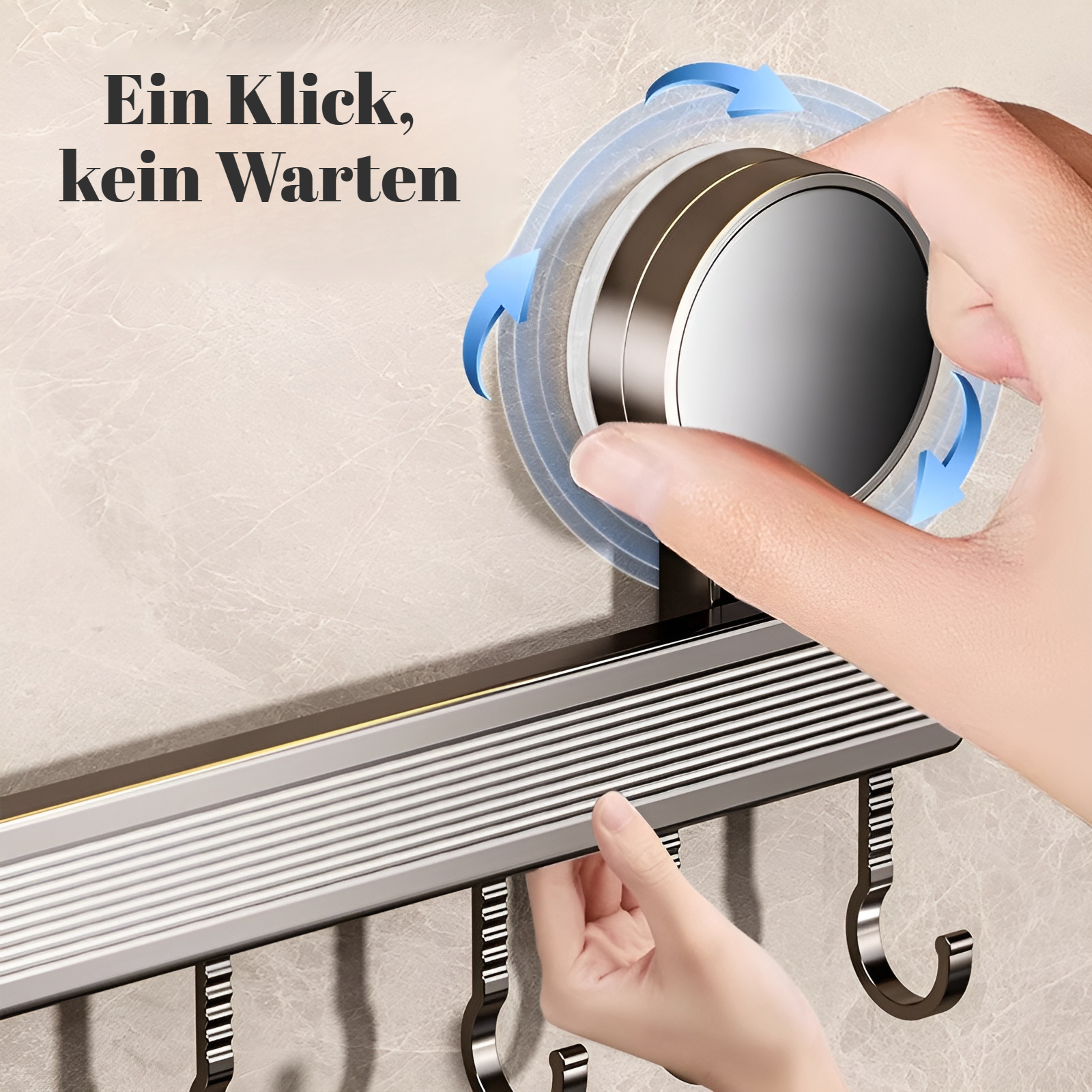 Saugnapf Küche Punch-freies Haken Rack Hängen Stange Wand-montiert Multifunktions Geschirr Rack Löff