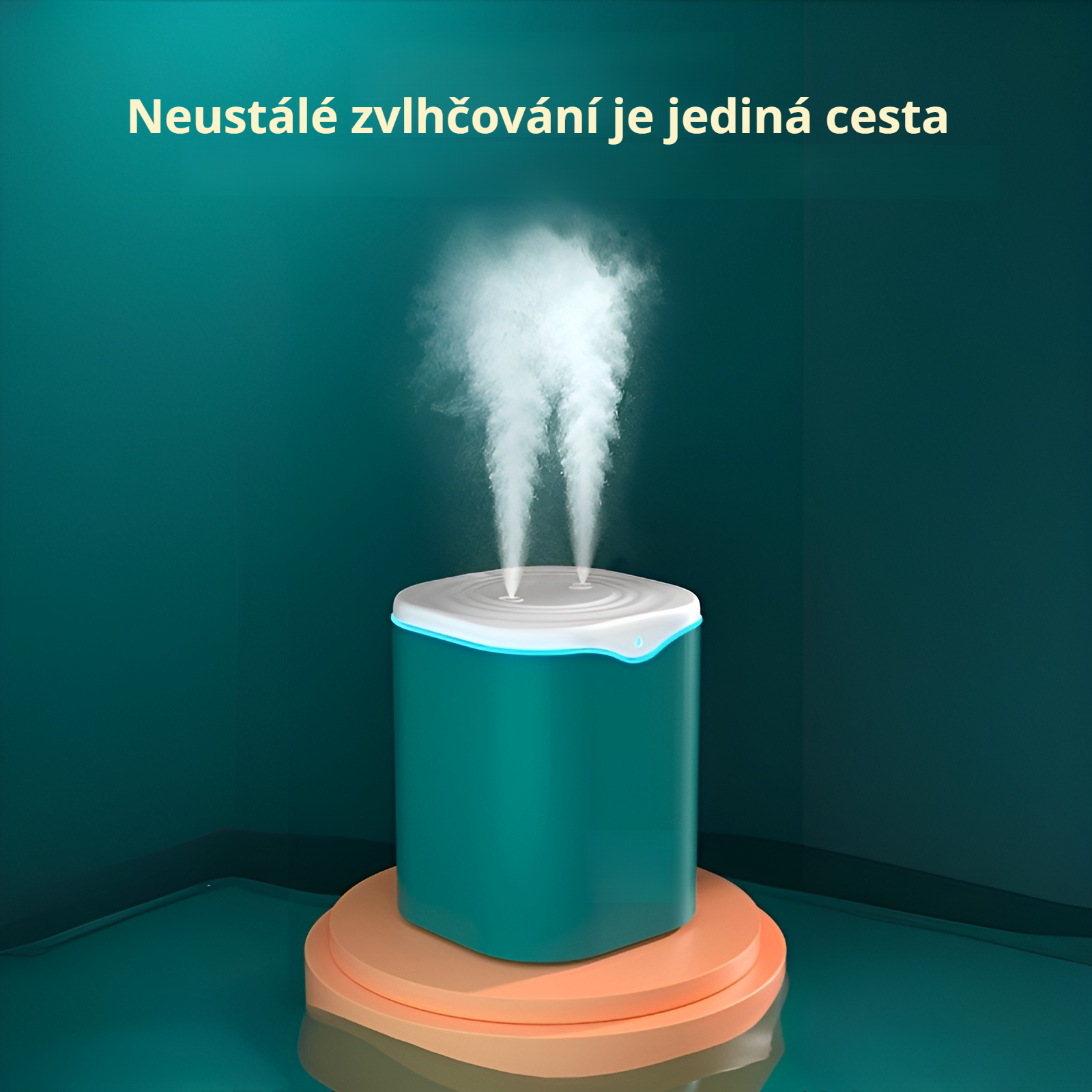 2L vodní kapkový dvojitý sprej zvlhčovač vzduchu