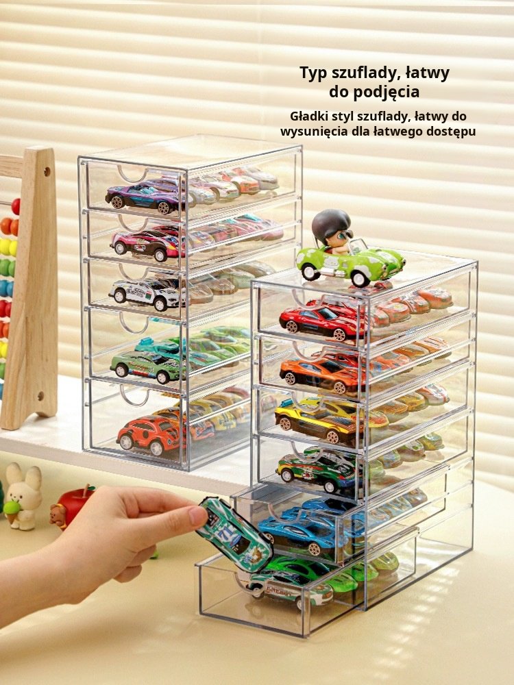 Szuflady pudełka na samochodziki Hot Wheels – szczegóły wykonania