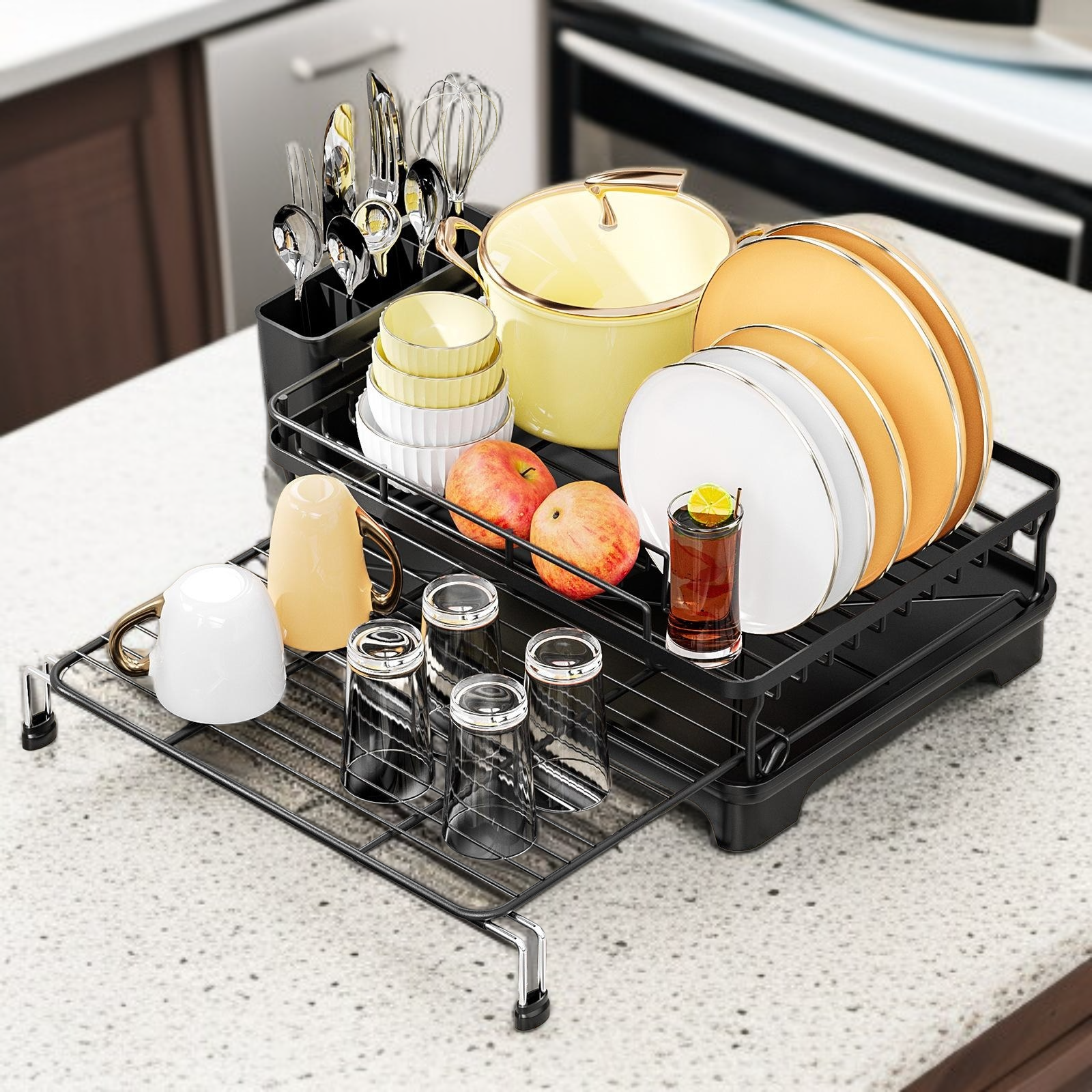 주방 신축 그릇 접시 물받이