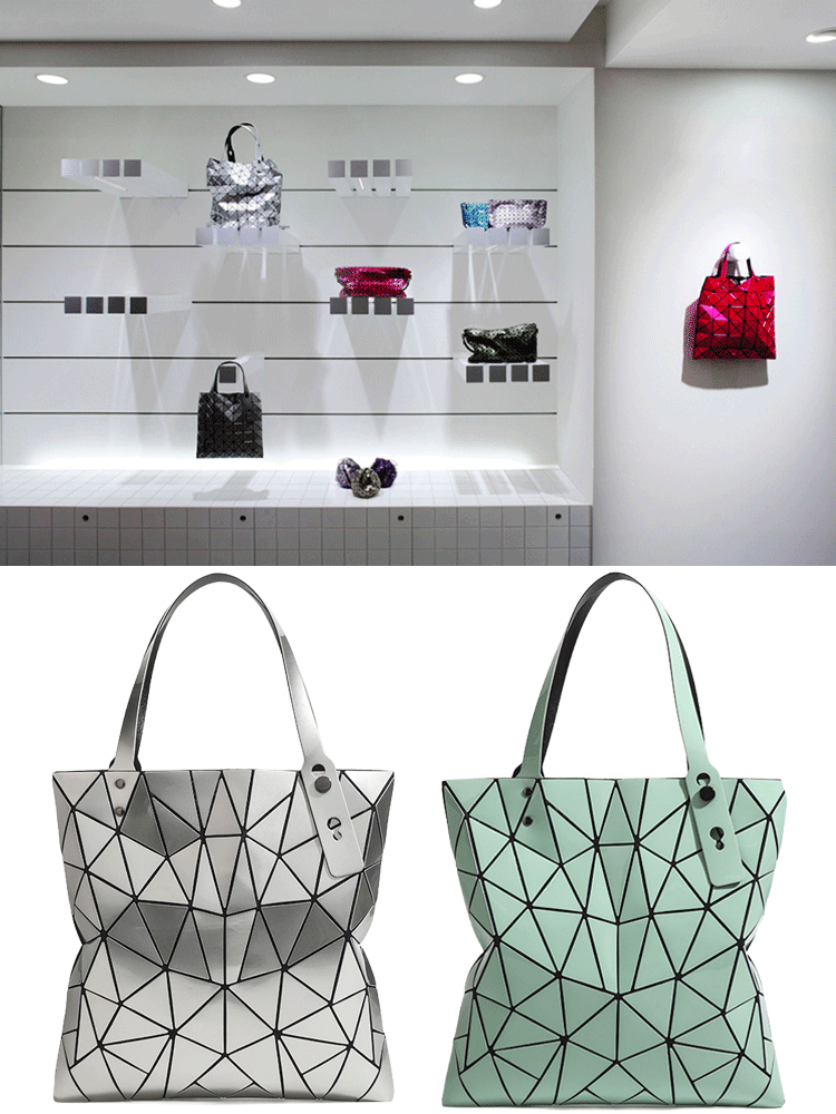 프리즘 큐브 사각 토트 숄더백