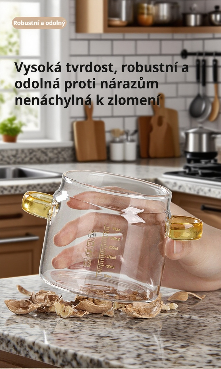 Šlehač vajec s odnímatelným hrnkem pro snadné čištění