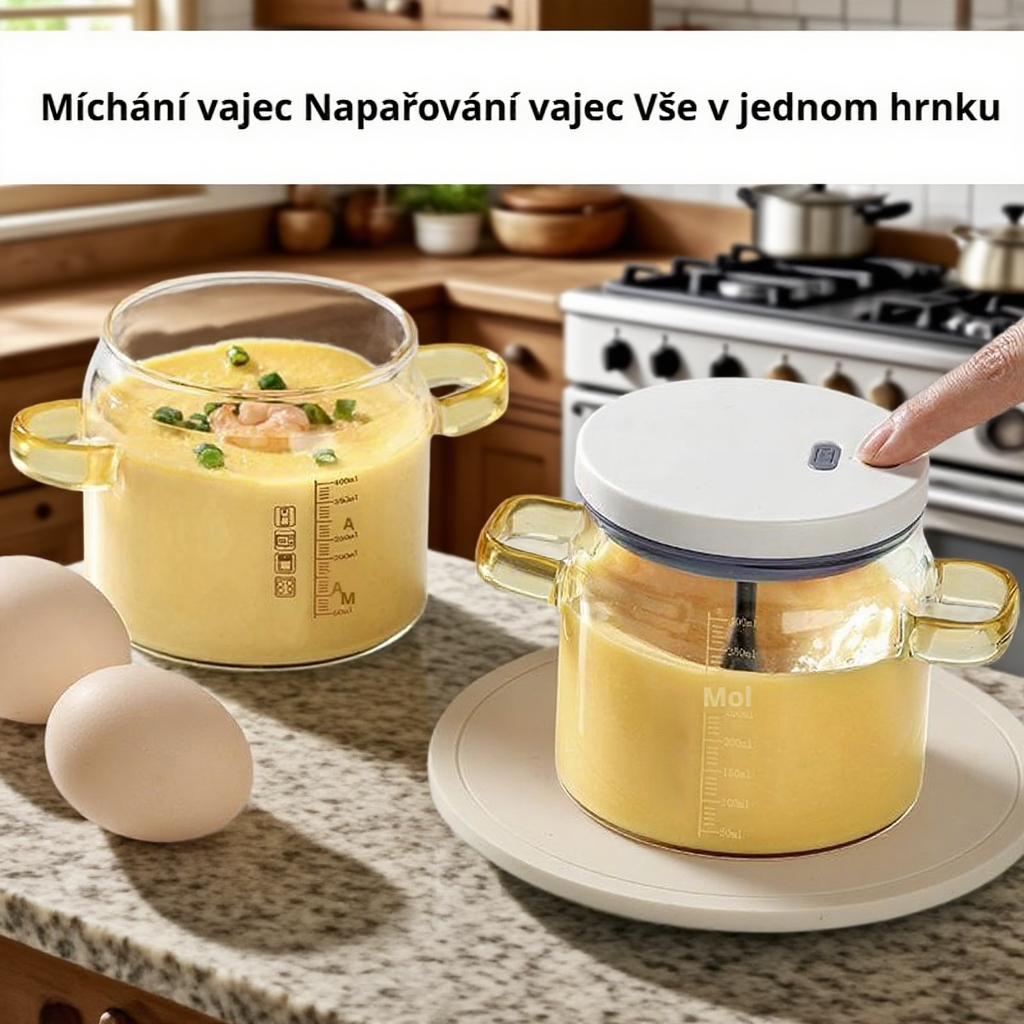  Automatický šlehač vajec a smetany v hrnku – Multifunkční elektrický šlehač vajec