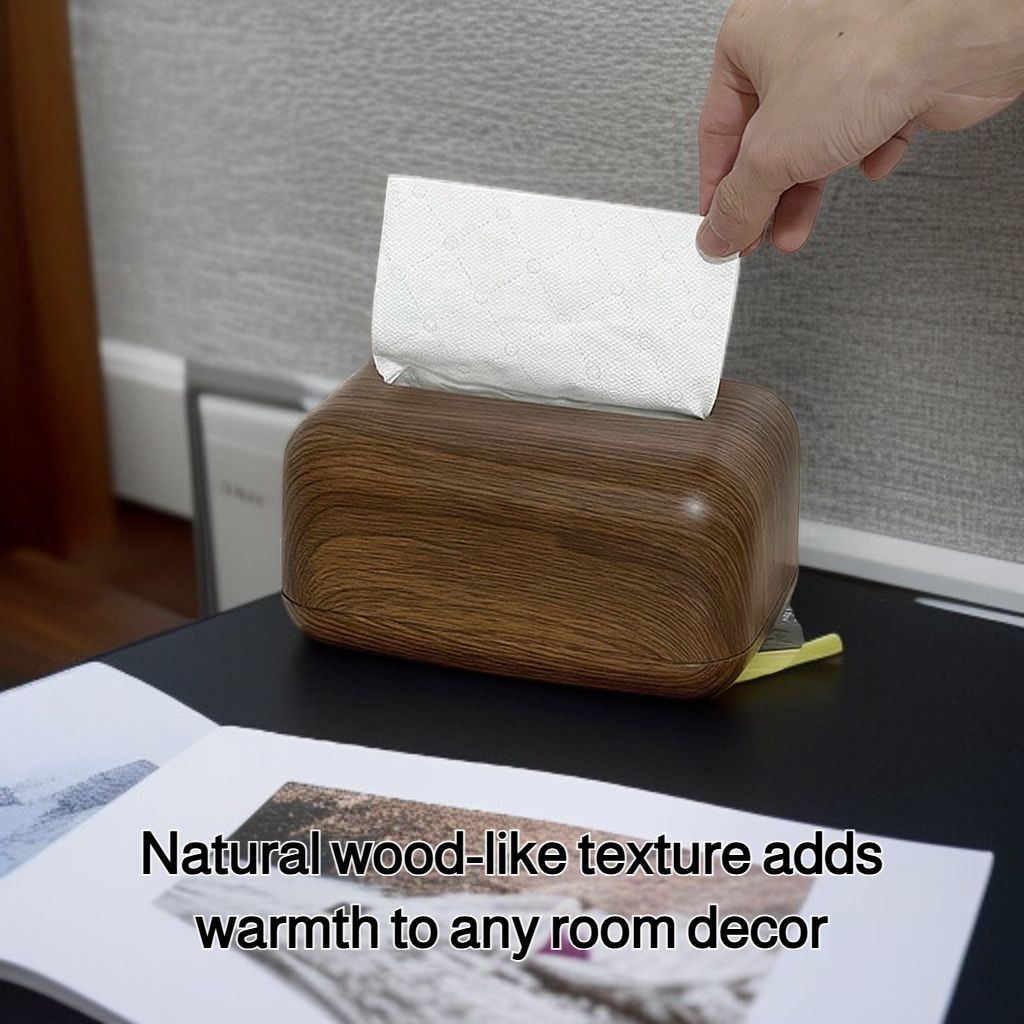 Home Desktop Paper Drawer Box Tissue Box Living Room Wood Grain Home Volume Size