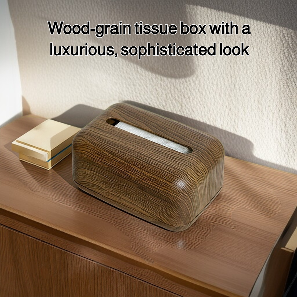 Home Desktop Paper Drawer Box Tissue Box Living Room Wood Grain Home Volume Size