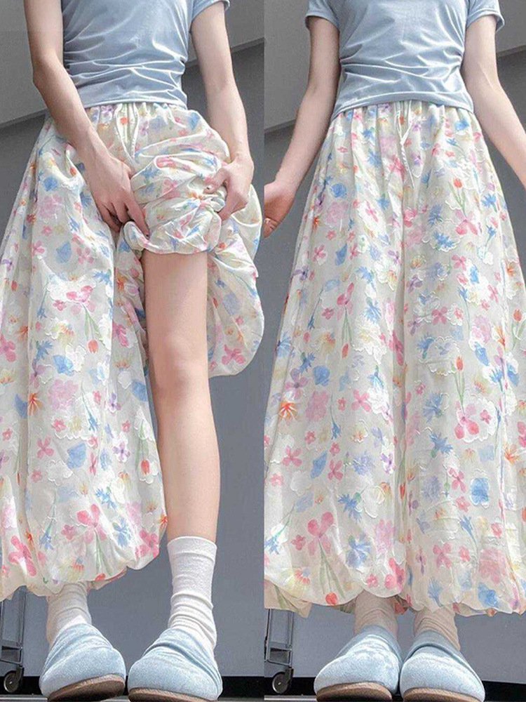 カラーのつぼみスカート