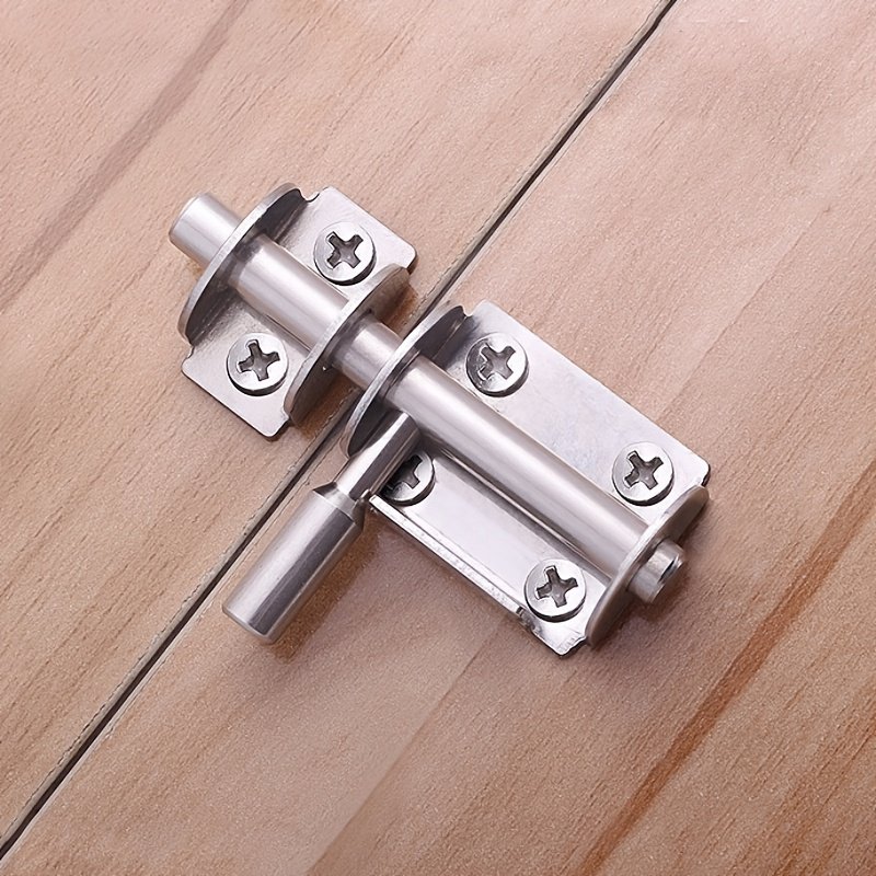 Sliding safety security anti-theft cabinet lock installed on door