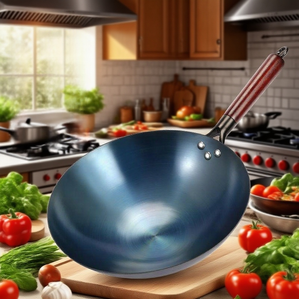 코팅되지 않은 수제 노스틱 프라이팬