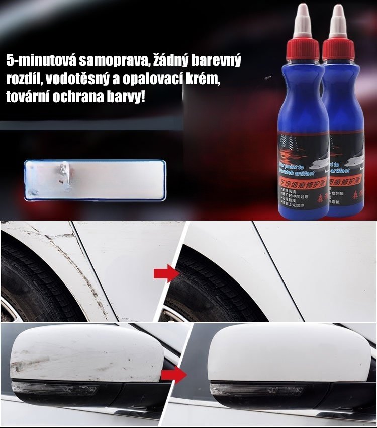 Artefakt opravy povrchu auta