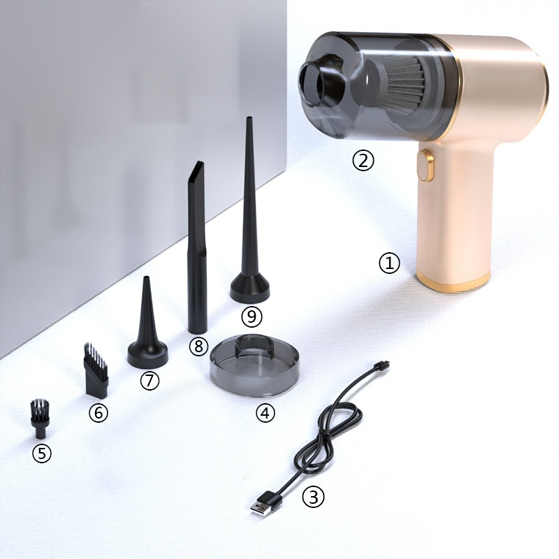 Handheld wireless car mounted four in one vacuum cleaner