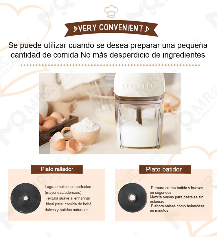 Procesador eléctrico picando verduras