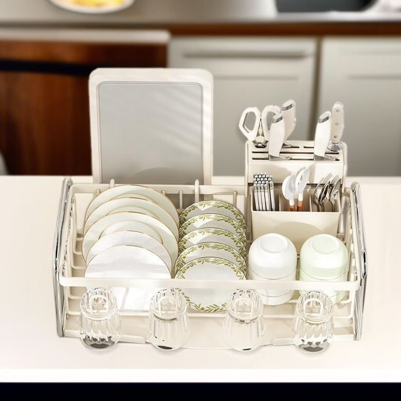 주방 테이블 그릇 접시 수납 아스팔트 선반