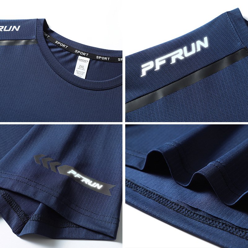 남성 여름 아이스감 얇은 냉감 빠른 건조 운동 반팔 티셔츠