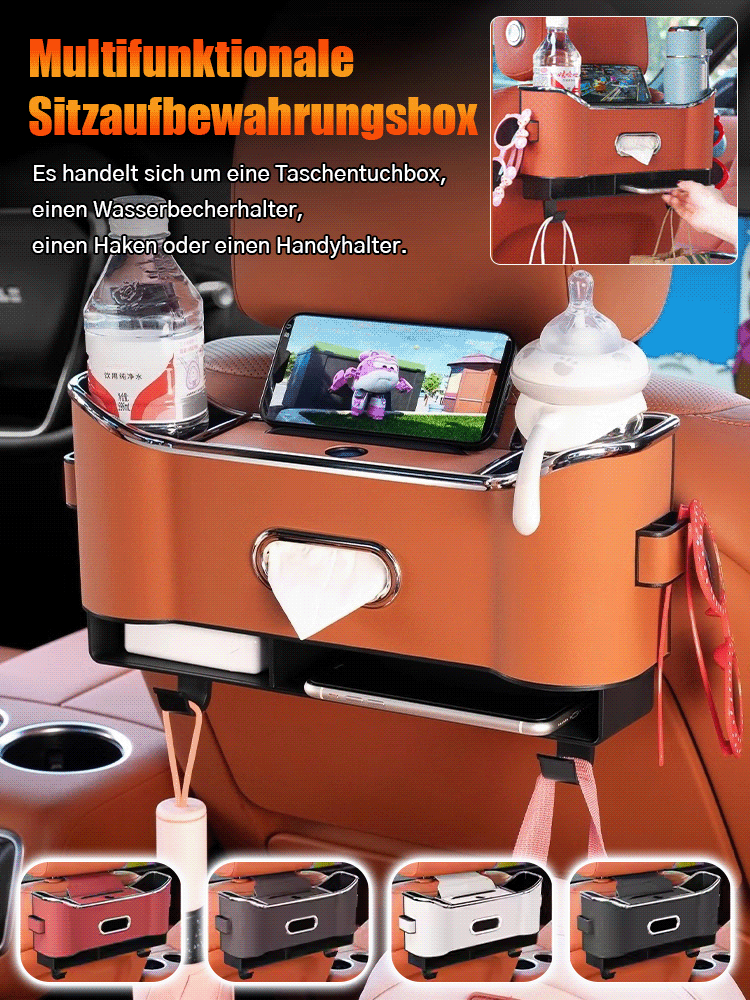 Multifunktionale Aufbewahrungsbox im Auto