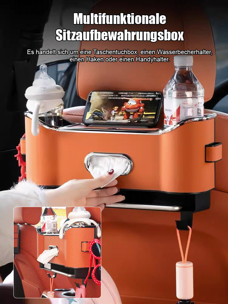 Multifunktionale Aufbewahrungsbox im Auto
