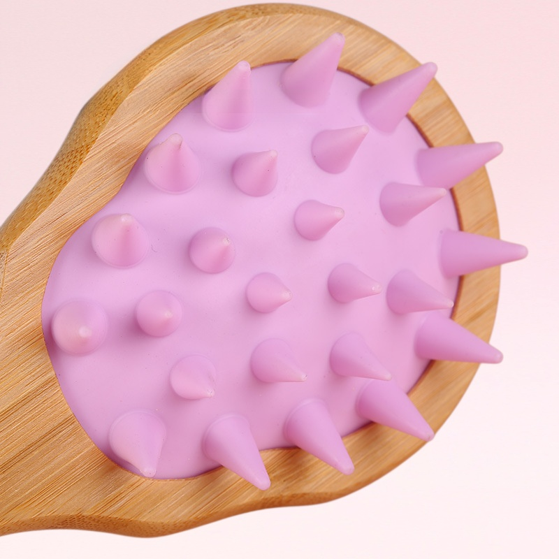 แชมพูด้ามยาวแบบใหม่และหวีนวดถุงลมนิรภัยแบบหวีสางผมทำความสะอาดหนังศีรษะ