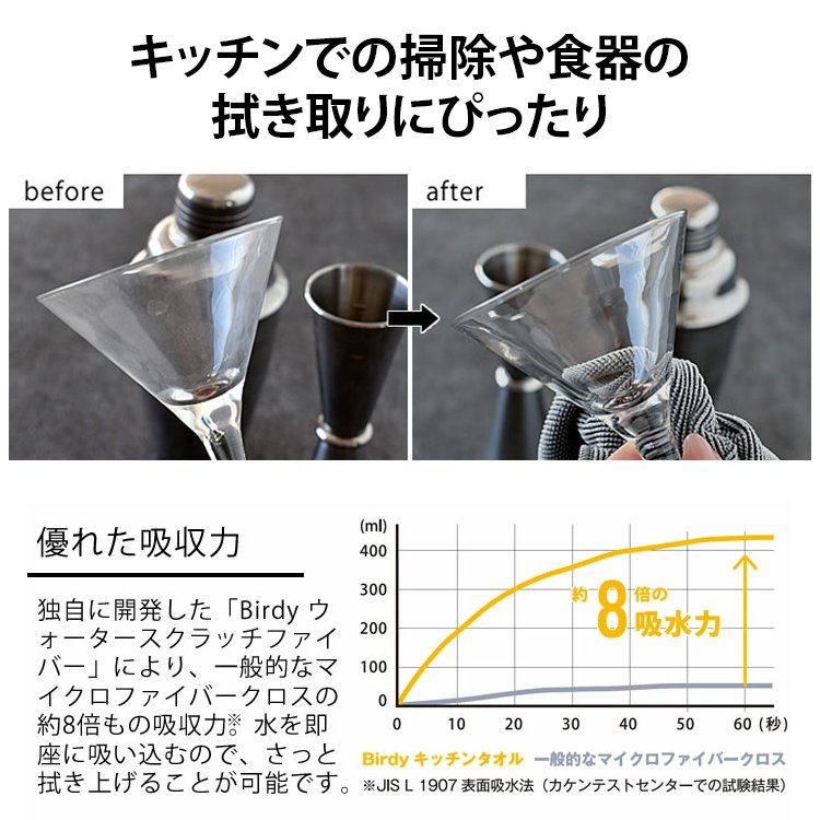 リバーシブル仕様銀糸入りキッチンクロス