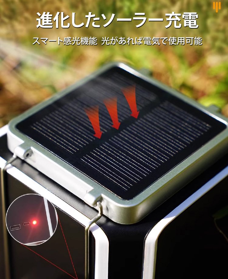 ポータブル手回し式ソーラーランタン 