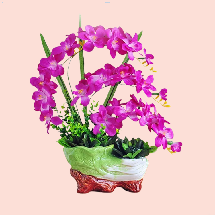 [Attracting Wealth and Treasure] Phalaenopsis Simulation Potted Plant Ornament