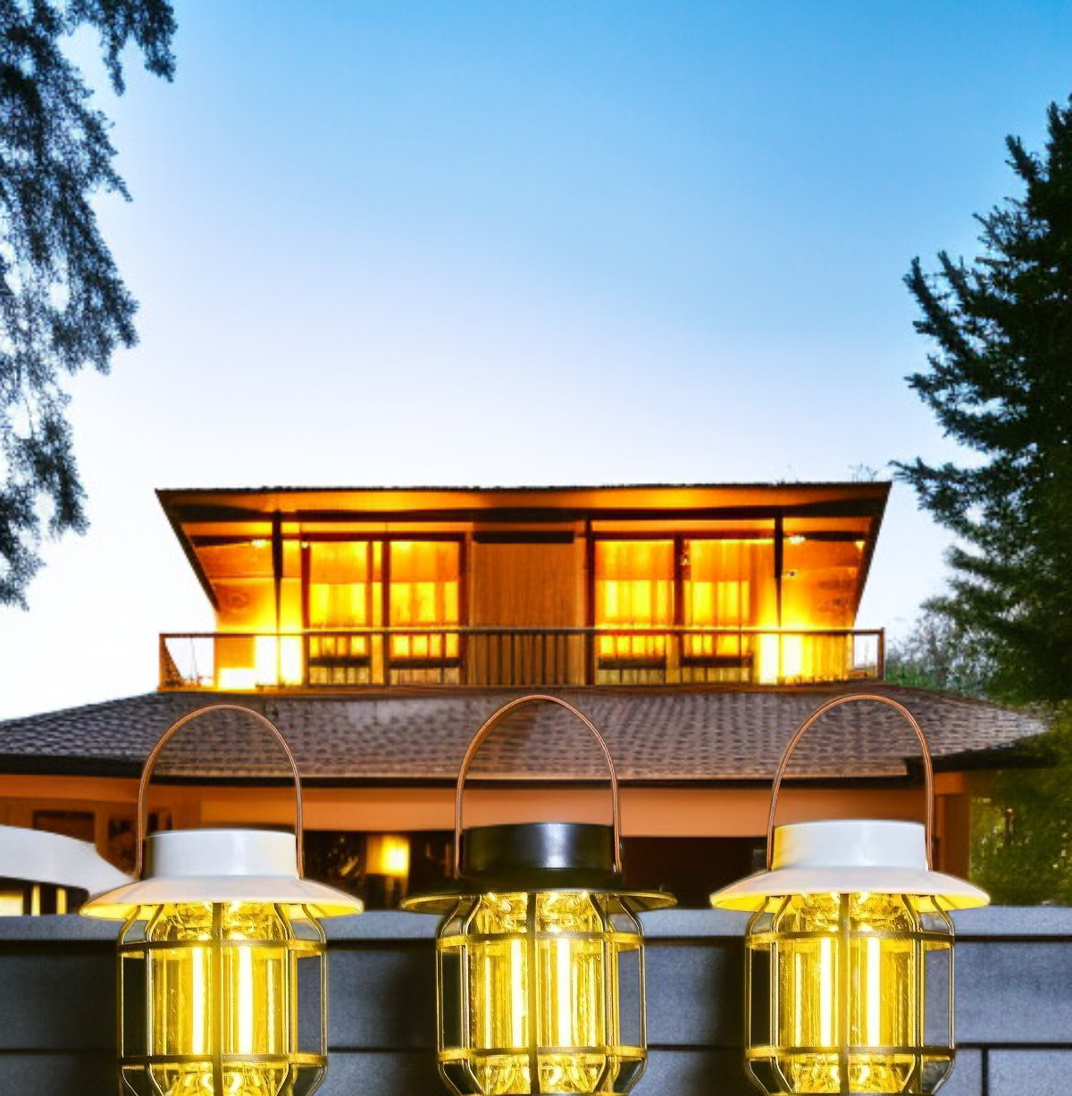 Vintage Horse Lamp for Camping with Solar Charging