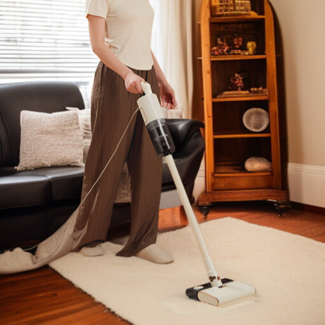 Handstaubsauger mit großer Saugkraft und Wischfunktion, ideal für Haustierhaushalte